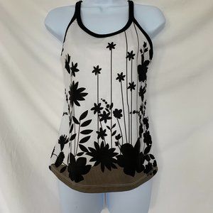 Athleta Racerback Graphic Floral Tank Size M